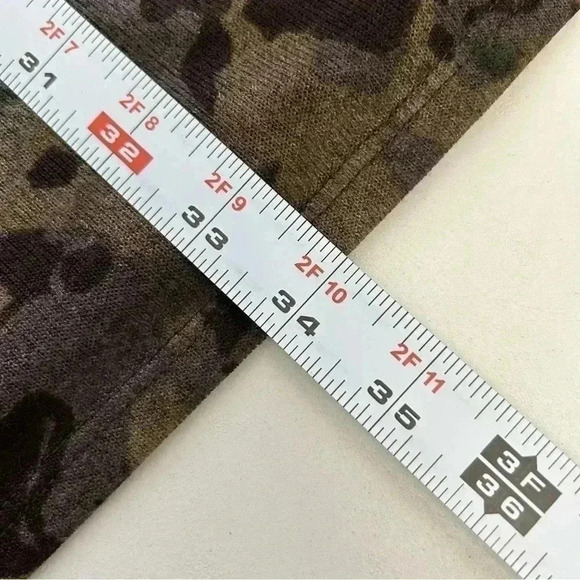 Le Chateau Midi Dress Sleeveless Stretch  Knit Brown Green Print Size XS - Picture 14 of 16